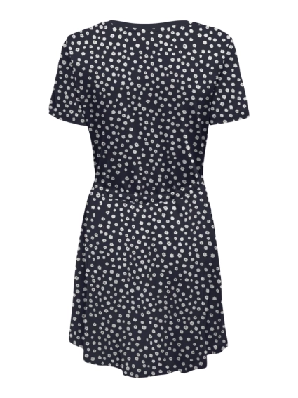 Сукня ONLMAY S/S V-NECK SHORT DRESS JRS NOOS 15286935-Night Sky-AOP:Lea flower ONLY L Темно-синій 15286935-Night Sky-AOP:Le фото 6 — інтернет-магазин Tapok
