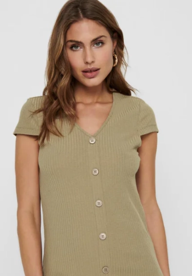 Сукня ONLNELLA S/S DRESS JRS 15202197 Toasted Coconut ONLY L Бежевий 15202197ToastedCoconu фото 2 — інтернет-магазин Tapok