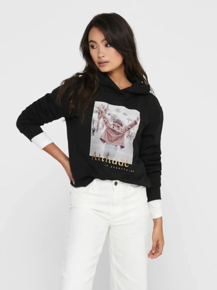 Толстовка 15216381 Black ONLY L Черный 15216381Black фото 1 — интернет-магазин Tapok