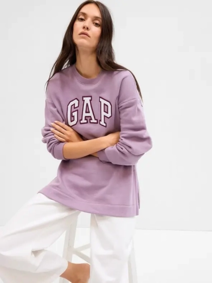 Толстовка CREWNECK LOGO TUNIC SWEATSHIRT 741683-02 GAP L Бузковий 741683-02 фото 1 — інтернет-магазин Tapok