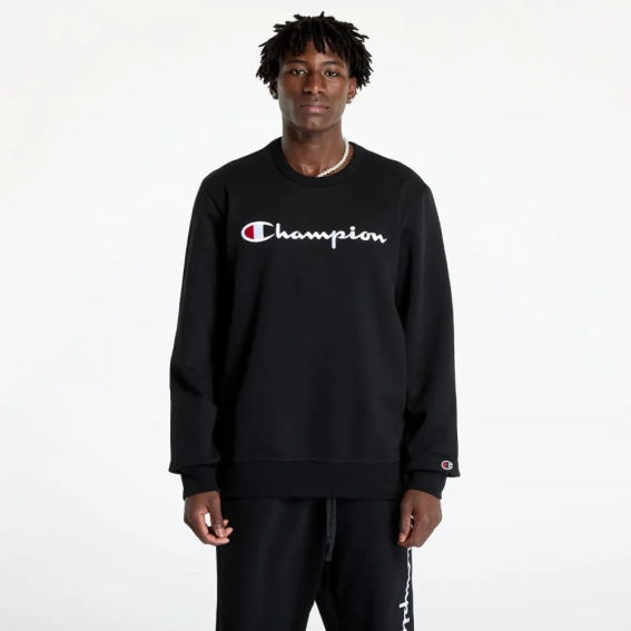 Толстовка CREWNECK SWEATSHIRT 220254-KK001 Champion L Черный 220254-KK001 фото 1 — интернет-магазин Tapok