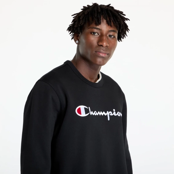 Толстовка CREWNECK SWEATSHIRT 220254-KK001 Champion L Черный 220254-KK001 фото 3 — интернет-магазин Tapok