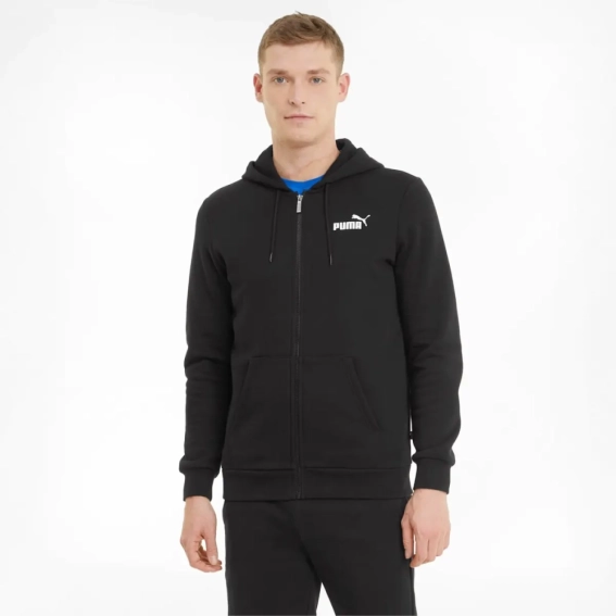 Толстовка ESS Small Logo FZ Hoodie 58670201 Puma L Черный 58670201 фото 1 — интернет-магазин Tapok