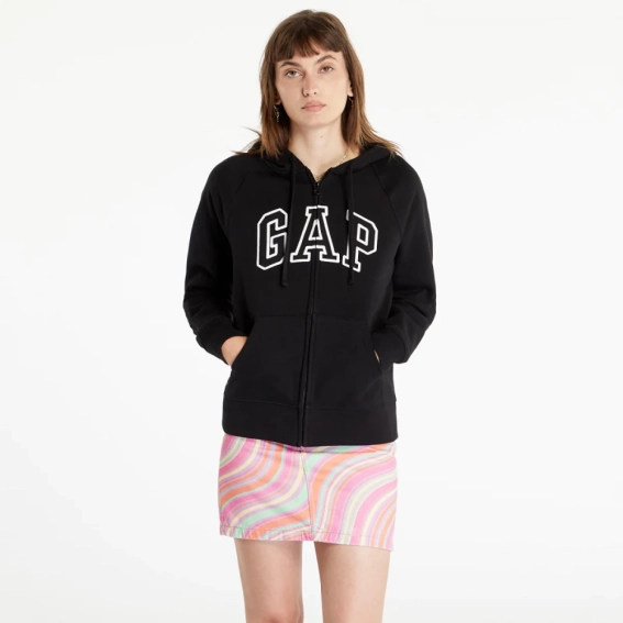 Толстовка FULLZIP LOGO HOODIE 463503-02 GAP S Чорний 463503-02 фото 2 — інтернет-магазин Tapok