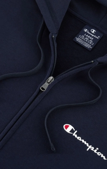 Толстовка hooded full zip sweatshirt 219837-BS501 Champion M Темно-синий 219837-BS501 фото 5 — интернет-магазин Tapok