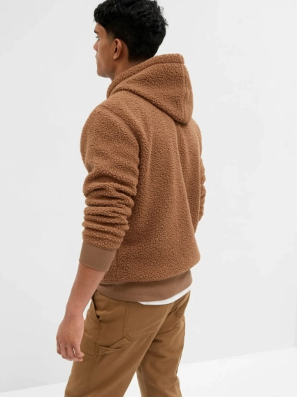 Толстовка INSULATED PULLOVER LOGO HOODIE 724559-01 GAP M Коричневый 724559-01 фото 2 — интернет-магазин Tapok