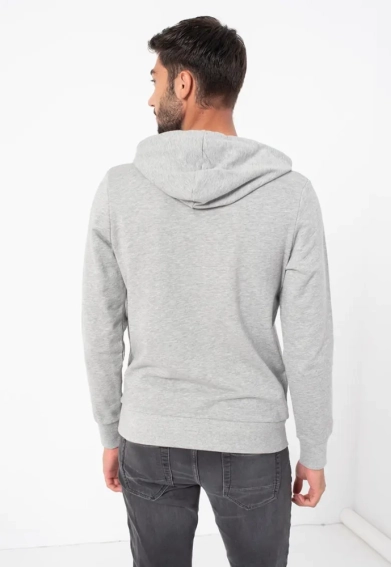 Толстовка JACSIMON LW SWEAT HOOD 12194721-Light Grey Melange Jack&amp;Jones L Серый 12194721-Light Grey Melan фото 2 — интернет-магазин Tapok