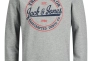 Толстовка JJBRAT SWEAT CREW NECK 12201404-Light Grey Melange-Print:Navy Blazer Jack&amp;Jones XXL Серый 12201404-Light Grey Melan Фото 5