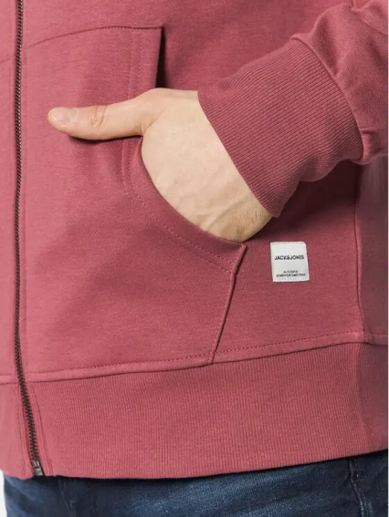 Толстовка JJEBASIC SWEAT ZIP HOOD NOOS 12181901-Hawthorn Rose-Fit:REG Jack&amp;Jones XXL Розовый 12181901-Hawthorn Rose-Fi фото 3 — интернет-магазин Tapok