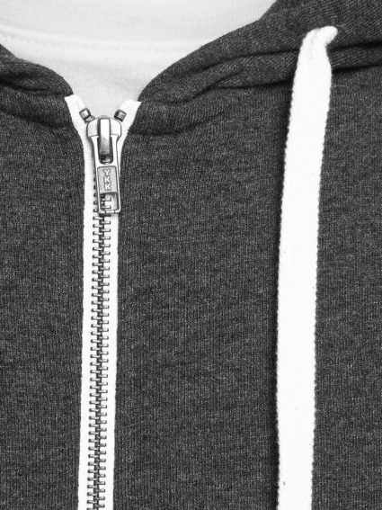 Толстовка JJEHOLMEN SWEAT ZIP HOOD NOOS 12136884-Dark Grey Melange-Fit:REG FIT Jack&amp;Jones L Темно-си 12136884-Dark Grey Melang фото 4 — интернет-магазин Tapok