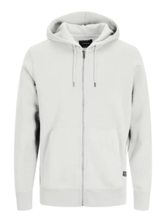 Толстовка JJESOFT BASIC SWEAT ZIP HOOD NOOS 12191895-Cloud Dancer-Fit:REG FIT Jack&Jones L Білий 12191895-Cloud Dancer-Fit