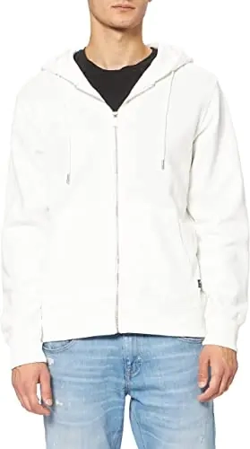 Толстовка JJESOFT BASIC SWEAT ZIP HOOD NOOS 12191895-Cloud Dancer-Fit: REG FIT Jack&amp;Jones L Белый 12191895-Cloud Dancer-Fit фото 2 — интернет-магазин Tapok