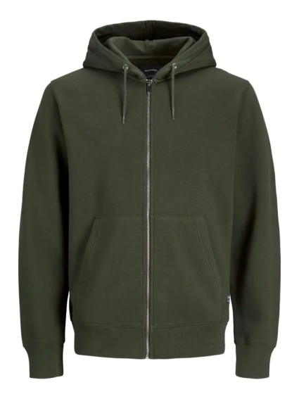 Толстовка JJESOFT BASIC SWEAT ZIP HOOD NOOS 12191895-Forest Night-Fit: REG FIT Jack&amp;Jones XXL Зеленый 12191895-Forest Night-Fit фото 1 — интернет-магазин Tapok