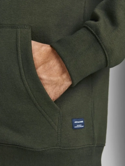Толстовка JJESOFT BASIC SWEAT ZIP HOOD NOOS 12191895-Forest Night-Fit: REG FIT Jack&amp;Jones XXL Зеленый 12191895-Forest Night-Fit фото 5 — интернет-магазин Tapok