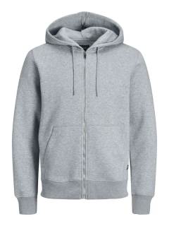 Толстовка JJESOFT BASIC SWEAT ZIP HOOD NOOS 12191895-Light Grey Melange-Fit:REG FIT Jack&Jones L Сір 12191895-Light Grey Melan