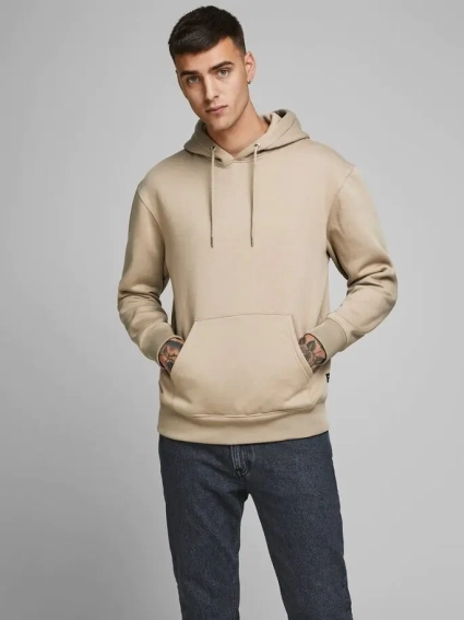 Толстовка JJESOFT SWEAT HOOD NOOS 12161145 Crockery Jack&amp;Jones L Бежевый 12161145Crockery фото 1 — интернет-магазин Tapok