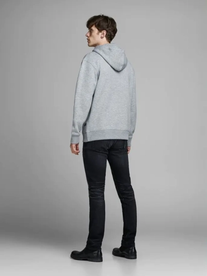 Толстовка JJESOFT SWEAT HOOD NOOS 12161145 Light Grey Melange Jack&amp;Jones L Серый 12161145LightGreyMela фото 2 — интернет-магазин Tapok