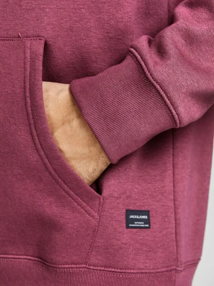 Толстовка JJESOFT SWEAT HOOD NOOS 12161145-Hawthorn Rose-Fit:Relaxed Jack&amp;Jones S Бордовый 12161145-Hawthorn Rose-Fi фото 3 — интернет-магазин Tapok