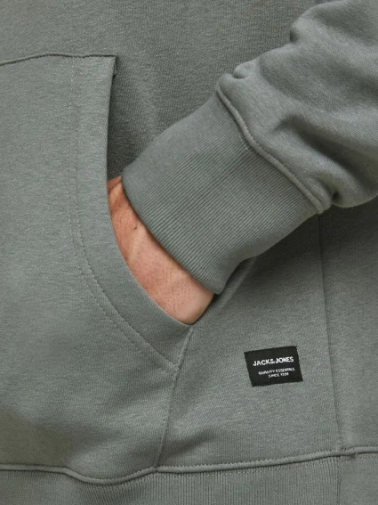 Толстовка JJESOFT SWEAT HOOD NOOS 12161145-Sedona Sage-Fit:Relaxed Jack&amp;Jones M Серый 12161145-Sedona Sage-Fit: фото 4 — интернет-магазин Tapok
