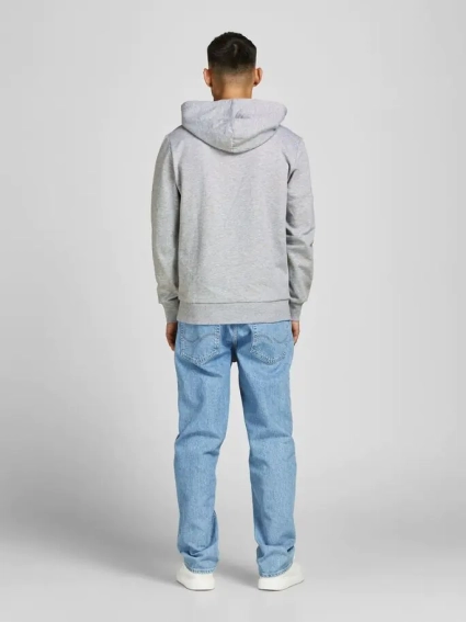 Толстовка JJLEO SWEAT HOOD 12200768-Light Grey Melange Jack&Jones L Сірий 12200768-Light Grey Melan фото 3 — інтернет-магазин Tapok