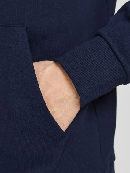 Толстовка JJLEO SWEAT HOOD 12200768-Navy Blazer Jack&Jones L Темно-синій 12200768-Navy Blazer фото 5 — інтернет-магазин Tapok