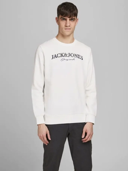 Толстовка JORMINISTRY SWEAT CREW NECK 12180410 Cloud Dancer Jack&amp;Jones L Белый 12180410CloudDancer фото 2 — интернет-магазин Tapok