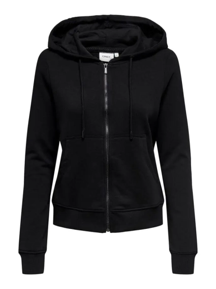 Толстовка ONLFEEL LIFE L/S ZIP HOOD SWT 15240765-Black ONLY L Чорний 15240765-Black фото 1 — інтернет-магазин Tapok