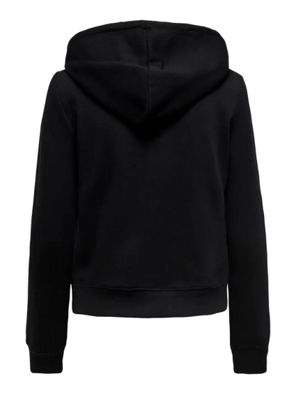 Толстовка ONLFEEL LIFE L/S ZIP HOOD SWT 15240765-Black ONLY L Чорний 15240765-Black фото 2 — інтернет-магазин Tapok