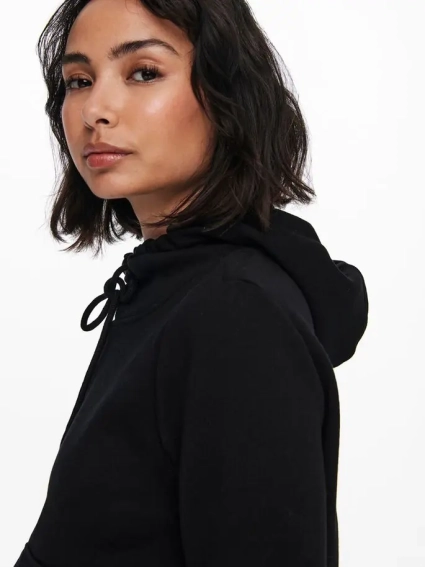 Толстовка ONLFEEL LIFE L/S ZIP HOOD SWT 15240765-Black ONLY L Чорний 15240765-Black фото 5 — інтернет-магазин Tapok