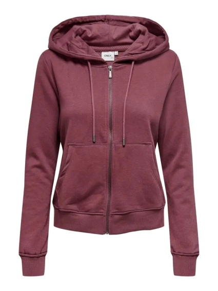 Толстовка ONLFEEL LIFE L/S ZIP HOOD SWT 15240765-Rose Brown ONLY M Бордовый 15240765-Rose Brown фото 1 — интернет-магазин Tapok
