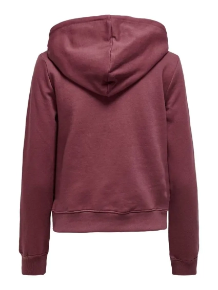 Толстовка ONLFEEL LIFE L/S ZIP HOOD SWT 15240765-Rose Brown ONLY M Бордовый 15240765-Rose Brown фото 2 — интернет-магазин Tapok