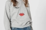 Толстовка ONLJENNIFER LIFE L/S O-NECK BOX SWT 15250226-Light Grey Melange-Print:FACE ONLY L Серый 15250226-Light Grey Melan Фото 1