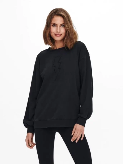 Толстовка ONLLUNI LIFE L/S O-NECK SWT 15243449-Black-Print:BOLT ONLY M Чорний 15243449-Black-Print:BOLT фото 1 — інтернет-магазин Tapok