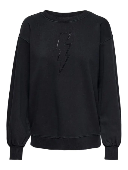 Толстовка ONLLUNI LIFE L/S O-NECK SWT 15243449-Black-Print:BOLT ONLY M Чорний 15243449-Black-Print:BOLT фото 4 — інтернет-магазин Tapok