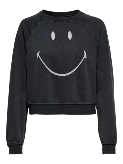 Толстовка ONLSMILEY LIFE L/S SWT 15232823 Black-SMILEY ONLY M Чорний 15232823Black-SMILEY фото 4 — інтернет-магазин Tapok