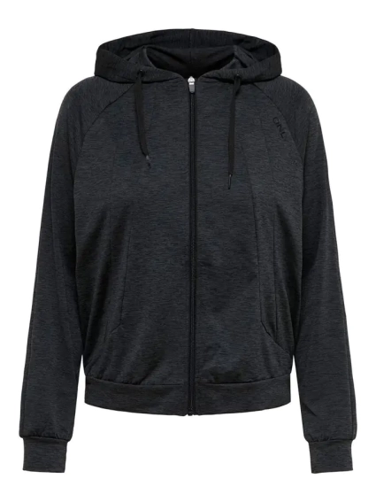 Толстовка ONPNASHA LS HOOD ZIP BRUSH SWEAT 15236667-Black Melange Only Play XS Чорний 15236667-Black Melange фото 4 — інтернет-магазин Tapok