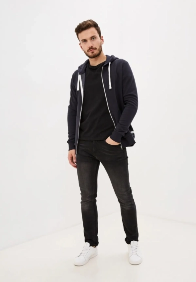 Толстовка PKTGMS BASIC SWEAT CARDIGAN 12116082-Black Jack&amp;Jones XL Черный 12116082-Black фото 4 — интернет-магазин Tapok