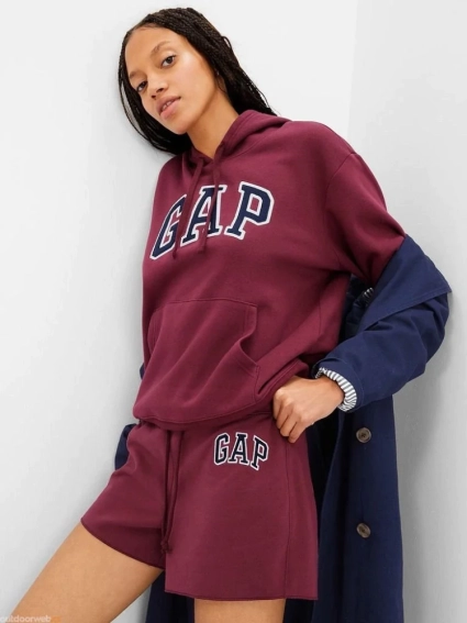 Толстовка PULLOVER LOGO HOODIE 463506-02 GAP L Бордовый 463506-02 фото 1 — интернет-магазин Tapok