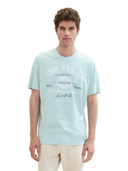 Футболка  LOGO TEE MEN'S T-SHIRT 1037735ХХ30463 Tom Tailor L Блакитний 1037735ХХ30463 фото 1 — інтернет-магазин Tapok