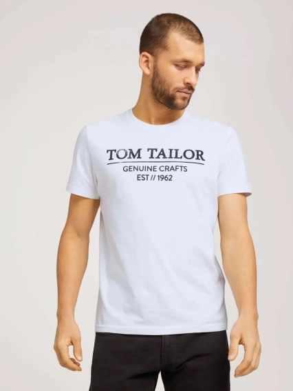 Футболка 1021229-20000 Tom Tailor L Белый 1021229-20000 фото 1 — интернет-магазин Tapok