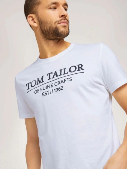 Футболка 1021229-20000 Tom Tailor L Белый 1021229-20000 фото 4 — интернет-магазин Tapok