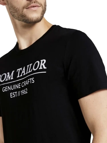 Футболка 1021229-29999 Tom Tailor L Чорний 1021229-29999 фото 3 — інтернет-магазин Tapok