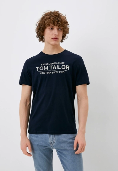 Футболка 1031877-10302 Tom Tailor L Темно-синій 1031877-10302 фото 1 — інтернет-магазин Tapok