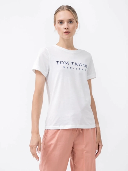 Футболка 1032702-10315 Tom Tailor XS Білий 1032702-10315 фото 1 — інтернет-магазин Tapok