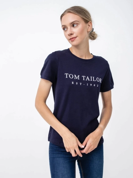 Футболка 1032702-30025 Tom Tailor M Темно-синій 1032702-30025 фото 1 — інтернет-магазин Tapok