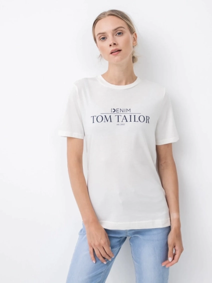 Футболка 1033607-10348 Tom Tailor M Белый 1033607-10348 фото 1 — интернет-магазин Tapok