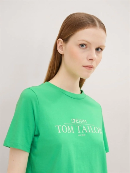 Футболка 1035362-11052 Tom Tailor M Зеленый 1035362-11052 фото 3 — интернет-магазин Tapok