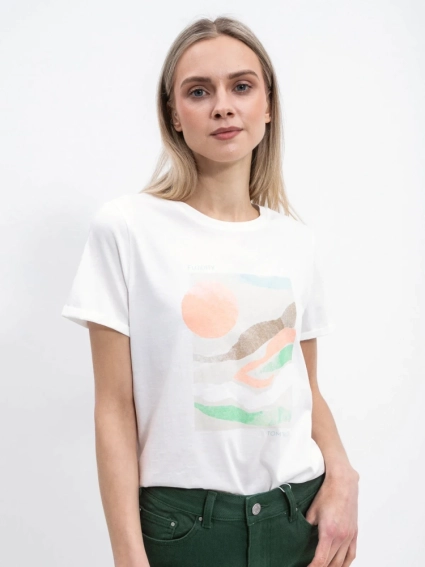 Футболка 1035470-10315 Tom Tailor XL Білий 1035470-10315 фото 1 — інтернет-магазин Tapok