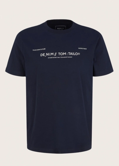 Футболка 1035581-10668 Tom Tailor L Темно-синий 1035581-10668 фото 4 — интернет-магазин Tapok