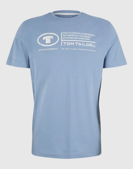 Футболка 1035611-12364 Tom Tailor L Блакитний 1035611-12364 фото 3 — інтернет-магазин Tapok